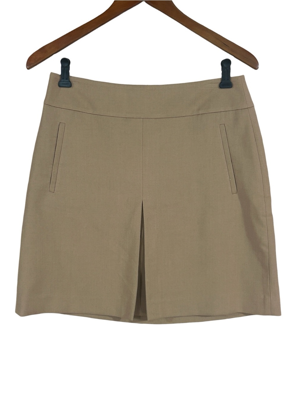 Loft Tan Camel Front-pleat Mini Skirt SIZE 6